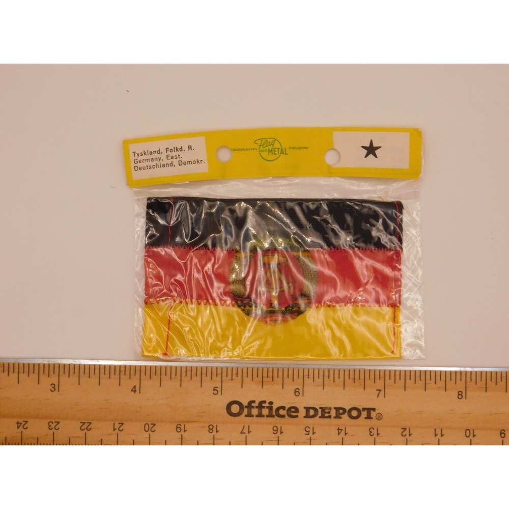 Vintage 1970s East Germany Merchant Ensign Mini-Flag W/original Twine Halyard